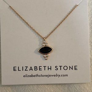 Elizabeth Stone Gemstone Eye Pendant (in Black)